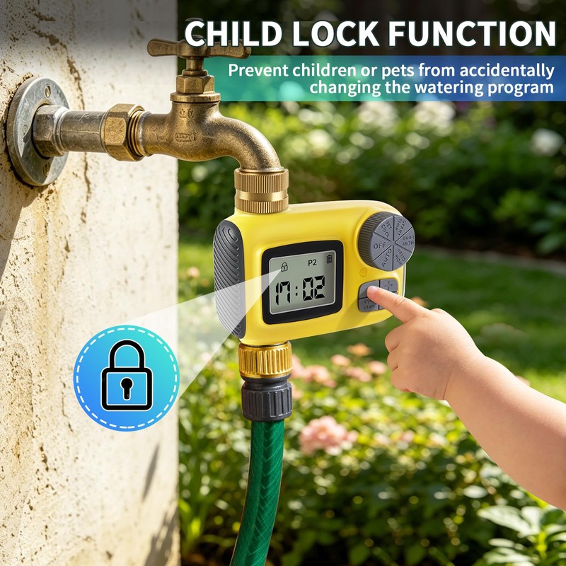 Boltigen Upgraded Water Hose Timer with Brass Inlet & Outlet,