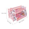 SAFIGLE Dollhouse Furniture Bunk Bed 1:12 Artificial Bed Miniature Bunk