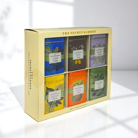 Premium Organic Tea Bag Sampler Gift Set 90 Bags 6 Tin Assorted Variety Acai Berry, Earl Grey, Sleep Herbal, Lemon Ginger, Pineapple, Green Tea (6 Flavors)
