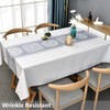 TruDelve Plastic Table Cloth Square Table Gray Vinyl Tablecloth Waterproof