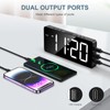 Ankilo Digitaler Wecker, Schlafzimmer Wecker, Große LED-Anzeige Nachttisch Wecker, Plug-in