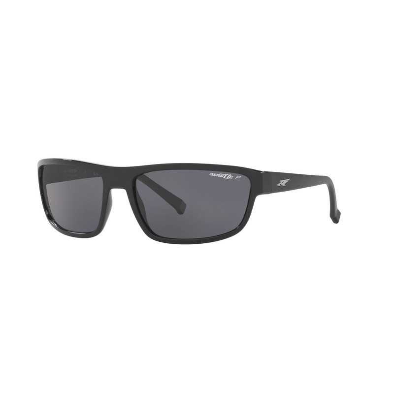Arnette Men's Borrow Polarized Rectangular Sunglasses, Black, 63 mm