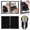 3.5x5 Picture Frame Double Hinged Black Metal Thin Edge Frame