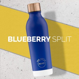 Root7 Bottle | Stainless Steel Water Bottle | Blueberry Split 500 ml | Double Walled & Copper Insulated | Reusable Thermal Flask | BPA Free, Leak - Proof Bottle | Cold for 30 Hours & Hot for 20 Hours