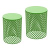 Side Table Set of 2, Iron Side Table 14.6x19.3In &