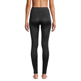 Lands' End Womens Silk Interlock Pants Black Plus 3X