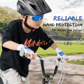ROCKBROS Kids Fingerless Bike Gloves Sport Half Finger Gloves for Children Climbing Cycling Camping Outdoor Sports Child - Friendly and Animal - Protective Theme