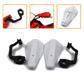 Motorcycle Plastic Handguards 7/8"22mm and 1 1/8"28mm Hand Guards Protector Protection For Motocross Dirt Bike off Road ATV (White)