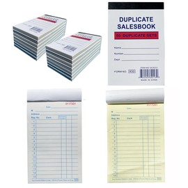 Julysgift Sales Order Book,20 Pack, 2-Part, Carbonless, White/Canary, 3.5 x 5.5 Inches, 50 Sets per Book, 1,000 Total Sets