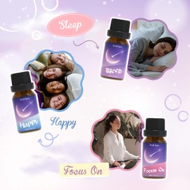 Soulorigin Essential Oil Blends, Essential Oils for Diffusers for Home, Best-Wishes Kit Scent Diffuser Oil, Use for Soap Candle Making- Sleep, Happy, Breathe, Inspire, Relax, Focus On