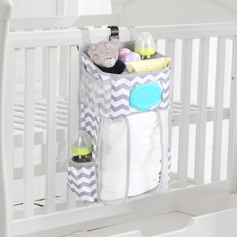 Crib Baby Bed Hanging Bag Infant Diaper Toys Storage Hanging