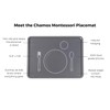 CHAMOS Montessori Placemat for Toddlers - Non Slip - Saphire