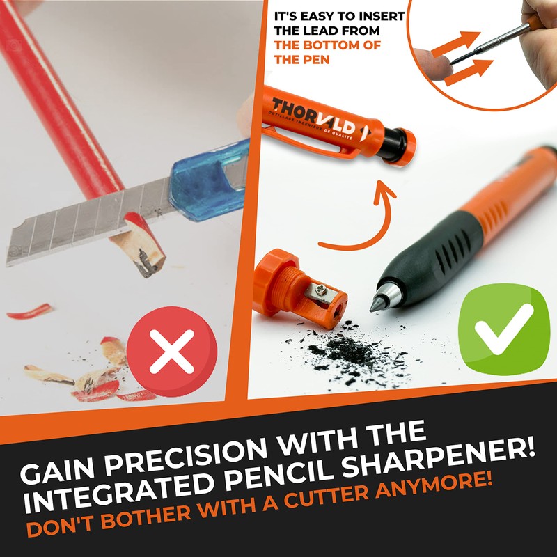 THORVALD 6-in-1 Carpenter Square 7 inch (1/16" Precision) T Square