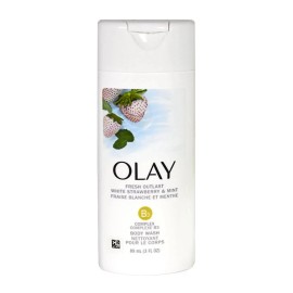 Olay Fresh Outlast Body Wash White Strawberry Mint Travel Size 3oz (Pack of 24)