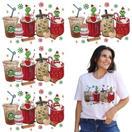 gch9 Iron on Patches Decals Heat Transfers Vinyl Cartoon Green Monster HTV Iron on Transfer Paper for T-Shirt Clothing Hat Pillow Backpack DIY Craft Supplies