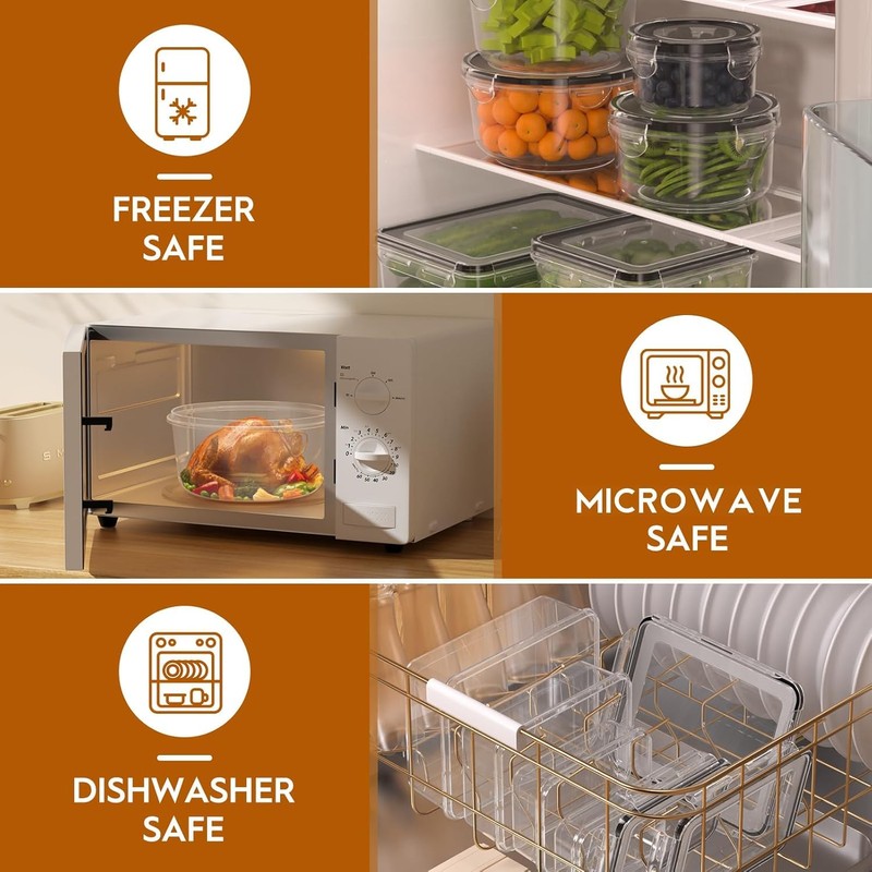 40 PCS Food Storage Containers with Lids Airtight (20 Containers