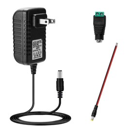 Bawofu AC/DC Adapter 6V 2A 1.5A 1A 0.5A Adapter Power Supply 6V Power Cord 12W 100-240V 50-60Hz with 5.5 x 2.5mm DC Plug Compatible 6 Volt 200ma 300ma 500ma 800ma and More DC 6V Devices