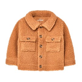 Cat & Jack Unisex Baby Faux Shearling Sherpa Jacket - (US, Age, 0 Months, 3 Months, Light Brown)