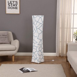 Floor lamp, CHIPHY dimmable 52" Standing Lamps, 7 Colors Changing LED Bulbs with 10 Levels Brightness and Color Temperature, Remote Control and Marble Fabric Shade, for Bedroom, Living Room, Play room