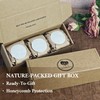LUSHHAHA 3-Pack Wood Wick Candles Gift Set with Hidden Wealth