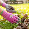 Vgo... 3 Pairs Age-3-9 Kids Gardening Gloves,Children Yard Work Gloves,Soft