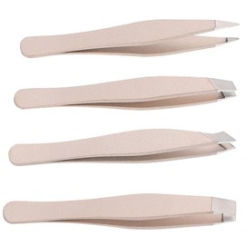 OHPHCALL 4pcs Eyebrow Makeup Tool Eyebrow Clamp Suit Tweezers and Spoolie Stylish Hair Grooming Kit