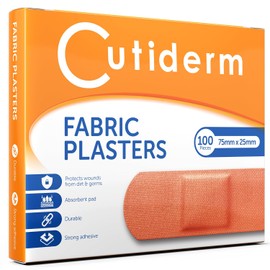 Cutiderm Fabric Plasters 75mm x 25mm - Pack of 100