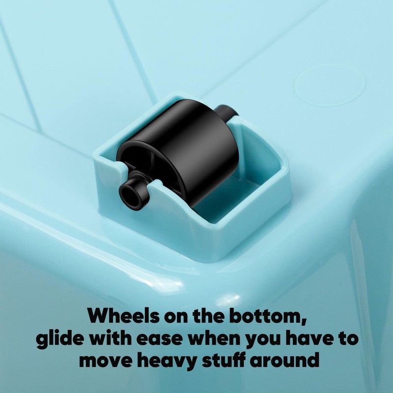 Nazhura 72 Quart Plastic Storage Bin, Stackable and Nestable Storage