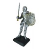 Suit Of Armor Medieval Knight Guard With Broad Shield and