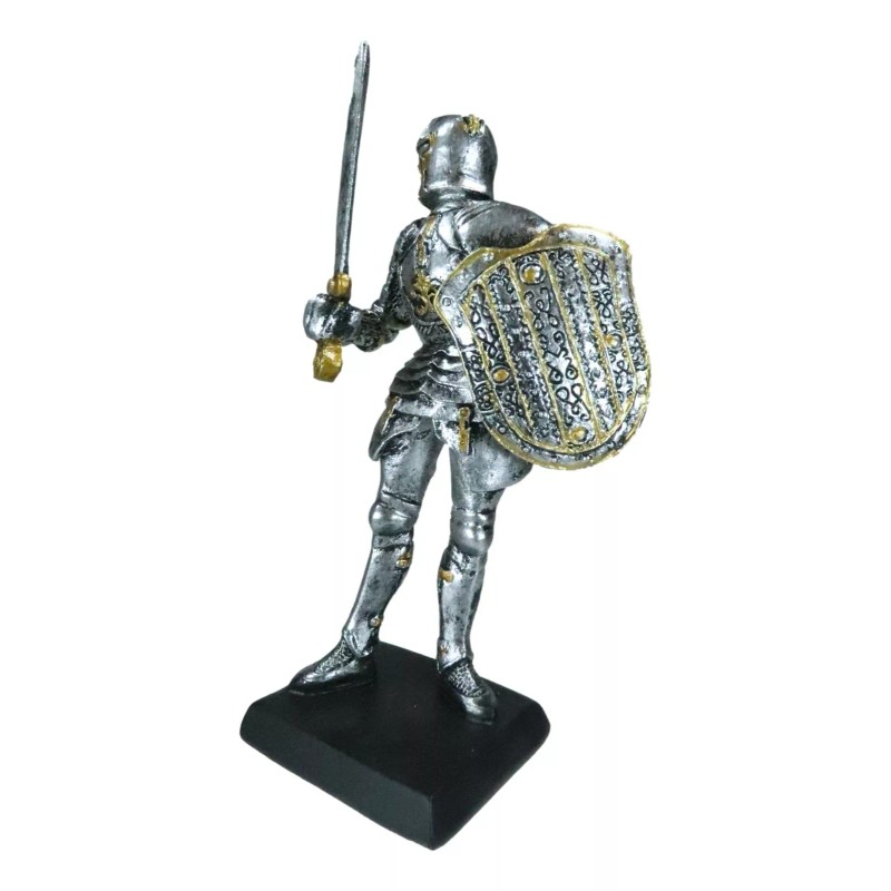 Suit Of Armor Medieval Knight Guard With Broad Shield and