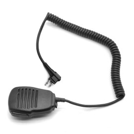 NEWASHAN Microphone Replacement for Bearcom Radio BC10 BC20 BC90 BC95 BC120 BC130 BC250D 2-pin Walkie Talkie Shoulder Lapel Speaker Mic with PTT Back Clip