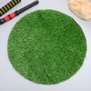 Supvox Artificial Grass Placemats, Round Artificial Grass Mat, Artificial Grass