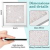 Jetec Crushed Diamond Home Decoration Glass Coaster Set of 6