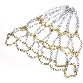 Basketball Net Replacement, Basketball Net Chain, Basketball Hoop Net, Metal Basketball Net, Outdoor Basketball Net for Indoor Basketball Court, Campus Basketball Court, Durable