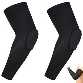 2 x Elbow Pads, Non-Slip Volleyball Arm Guards, Padded Arm Guards, Black Elbow Pads, for Basketball, Football, Volleyball, Cycling