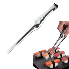 Liroyal Stainless Steel Tongs, Clever Tongs, Spiked Yakiniku Tongs, Light and Convenient, Durable, Abrasion Resistant, No Smudge Tip Floats, For Outdoor Use, Frying, Camping, Barbecues, Home Use