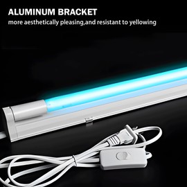 Coospider 6W UV Light Ozone Free,253.7nm Sanitizer Lamp with Cord and Plug, UVC Lamp for Shoes/Closet/Cabinet/Bathroom 110V CTUV-6– Perfect Father's Day Gifts