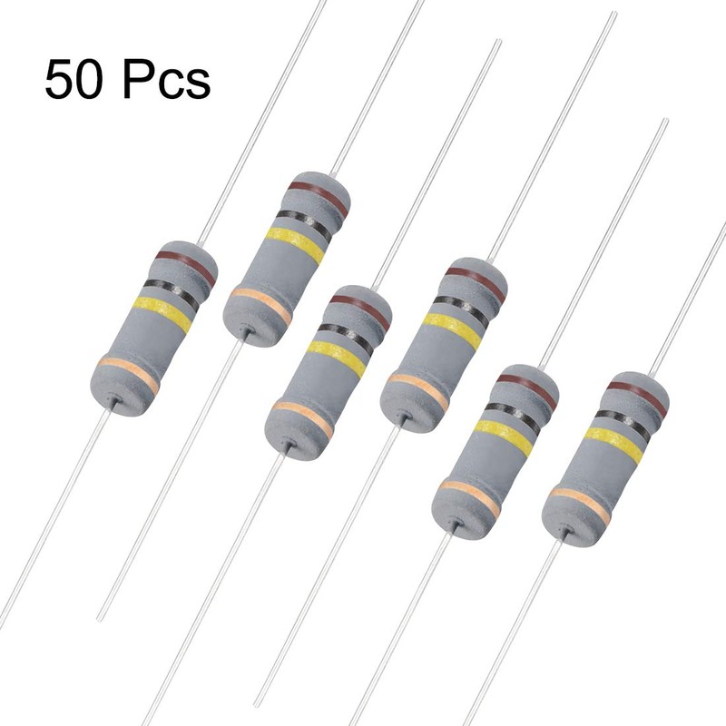 uxcell 50Pcs 100K Ohm Resistor, 2W 5% Tolerance Carbon Film