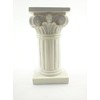 NST 7.25 inches Tall Poly Resin Pillar White Small Pedestal