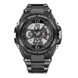 CHEETAH Men’s Outdoor Sport Watch Waterproof Tactical Analog Digital with LED Backlight, Rubber Strap in Black