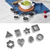 24 Piece Mini Cookie Cutter Set Stainless Steel Geometric Shapes