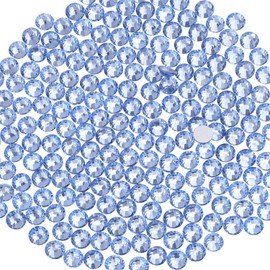 600PCS SS30/6mm Crystal Rhinestones (Light Sapphire), Bedazzling Flatback Glass Rhinestones for Crafting DIY Nail Art Makeup Decoration, Gems Diomand Charms for Tumbler Shoes Clothing Mug
