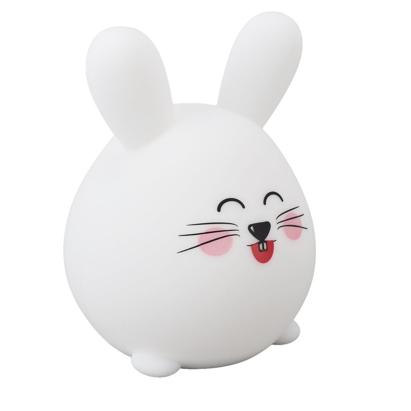 Silicone Night Light Cute Cartoon Mouse USB Rechargeable Tap Control