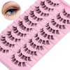 10 Pairs Cluster Lash D Curl Russian Strip Lashes Fluffy