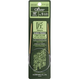 Clover 3016/16-01 Bamboo Circular Knitting Needles Takumi, 16-Inch Size 01