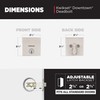 Kwikset Downtown Deadbolt Lock, Satin Nickel Square Exterior Keyed Front