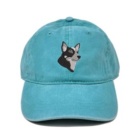 Gift for Australian Cattle dog lover, Australian Cattle dog embroidered baseball cap, Cattle dog cotton baseball cap, custom ball cap, dad hat (AQUA)