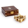 NKlaus Maritime Sundial Compass 11 cm in Wooden Box Brass