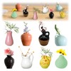 Pack of 8 Mini Ceramic Vase Magnets Fridge Cute Mini