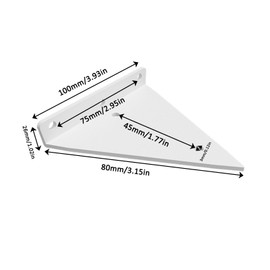 Molyorch 4 Pieces Shelf Brackets Invisible Shelf Support Triangle Shelf Holder Floating Wall Shelf Triangle Shelf Brackets Invisible for Wall Mounting, Stable Load Capacity (White)